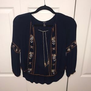 Floral sleeve top
